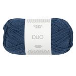 Sandnes Garn Duo Wolle in Blau, perfekt zum Stricken und Häkeln.