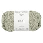 Sandnes Garn Duo Wolle in Hellgrau, perfekt zum Stricken und Häkeln.