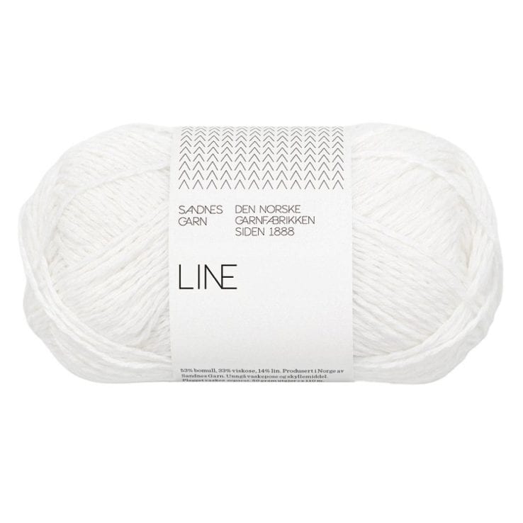 Sandnes Garn Line – col. 1001 true white Sandnes Garn Line – hochwertiges Garn in true white für Stricken und Häkeln.