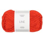 Sandnes Garn Line Wolle in spicy orange für Stricken und Häkeln.