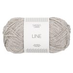 Sandnes Garn Line in Pearl Grey, ideal zum Stricken und Häkeln.