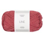 Sandnes Garn Line Wolle in der Farbe Raspberry, perfekt für Stricken und Häkeln.