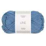 Sandnes Garn Line in Regatta Blue, perfekt für Strick- und Häkelprojekte.