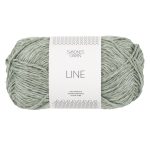 Sandnes Garn Line Wolle in dusty light green, perfekt zum Stricken und Häkeln.