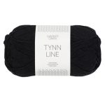 Sandnes Garn Tynn Line in Schwarz, ideal für Strick- und Häkelprojekte.