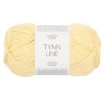Sandnes Garn Tynn Line in hellem Gelb, ideal für Strick- und Häkelprojekte.
