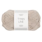 Sandnes Garn Tynn Line in hellem Beige, ideal für Strick- und Häkelprojekte.