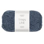 Sandnes Garn Tynn Line in Dunkelgraublau, perfekt für Strick- und Häkelprojekte.