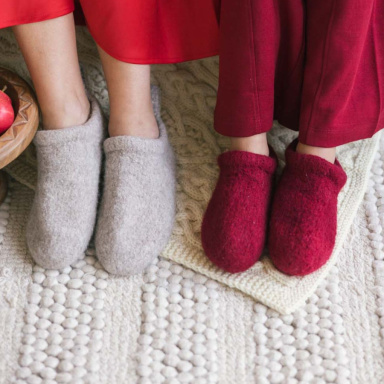 Strickanleitung für gefilzte Pantoffeln „Aarre“