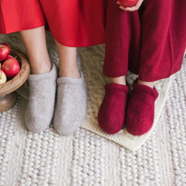 Strickanleitung für gefilzte Pantoffeln „Aarre“