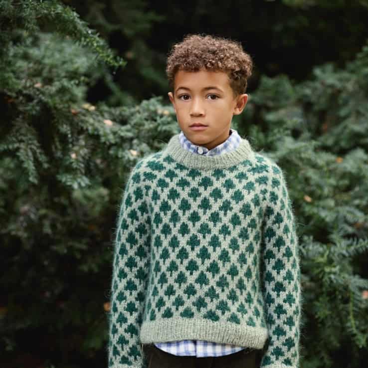 Christmas Tree Sweater junior Strickset SWEATER JUNIOR mit Garn und Anleitung – Bild 1