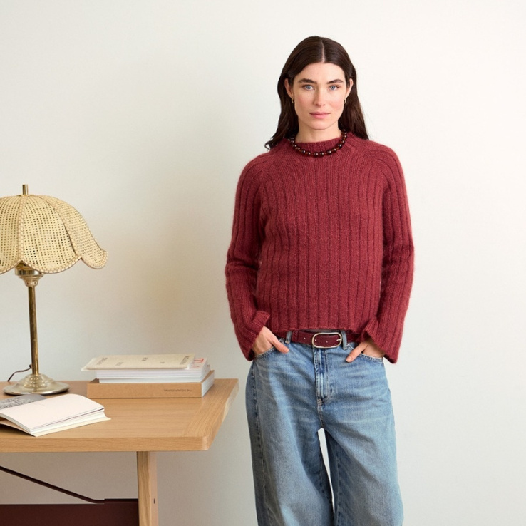 Elva Sweater Strickset ELVA SWEATER mit Garn und Anleitung – Bild 1
