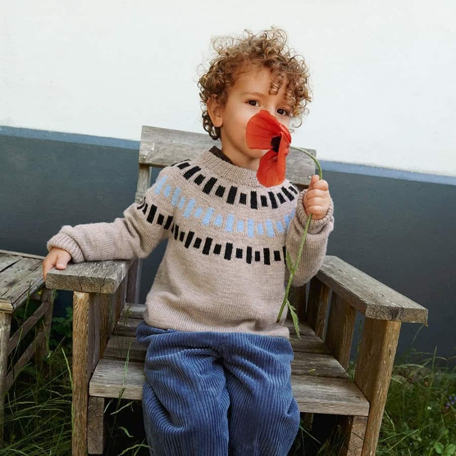 Strickset Cole Sweater Junior – Sandnes 2605-4