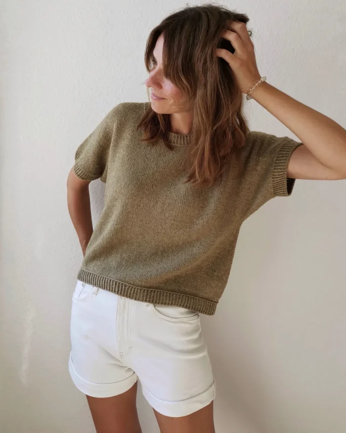 Strickset für Kurzarmshirt "Sonya" mit Garn (und Anleitung auf Ravelry) – Bild 4
