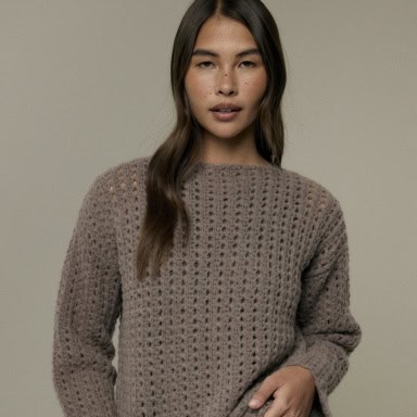 Rowan Häkelpullover Nori aus Wolle, perfekt für Anleitungen und Stricken.