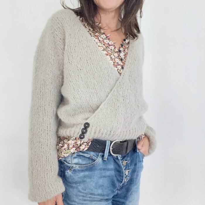 Strickset für Crossover "Maiija" mit Alpaka-Seiden-Garn – Bild 8