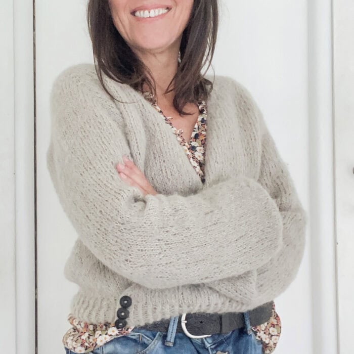 Strickset für Crossover "Maiija" mit Alpaka-Seiden-Garn – Bild 6