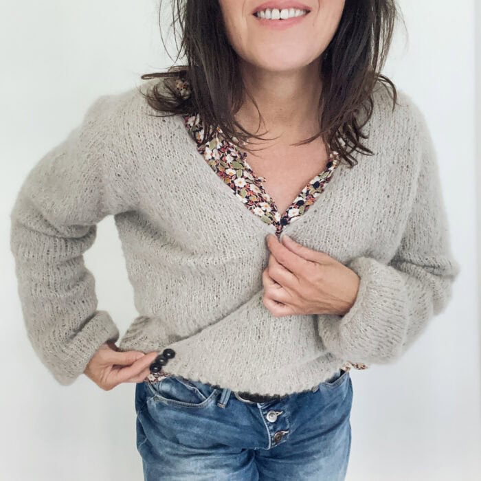 Strickset für Crossover "Maiija" mit Alpaka-Seiden-Garn – Bild 5