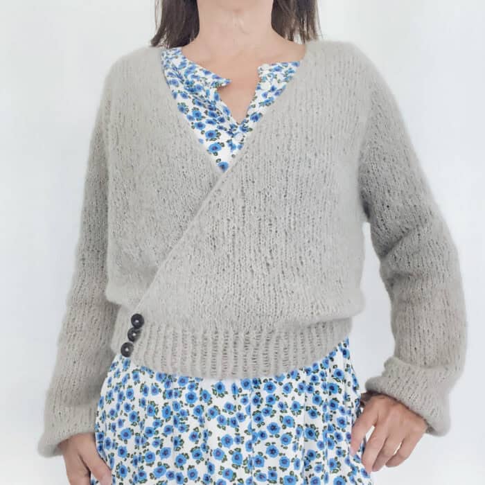 Strickset für Crossover "Maiija" mit Alpaka-Seiden-Garn – Bild 1