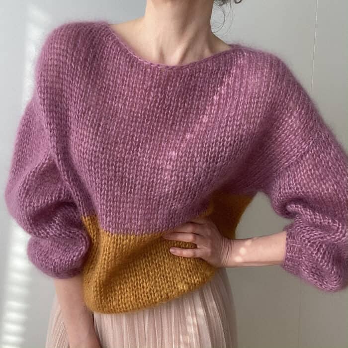 Strickset für Pullover "Marta" mit Mohair-Seiden-Garn – Bild 1