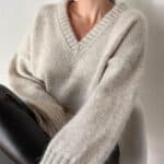 Strickanleitung für Pullover mit V-Ausschnitt "Harlow" – Bild 2