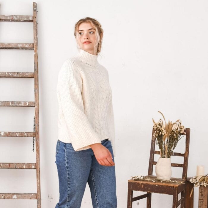 Strickset für Pullover „Hedda“ mit Garn und Anleitung – Bild 4