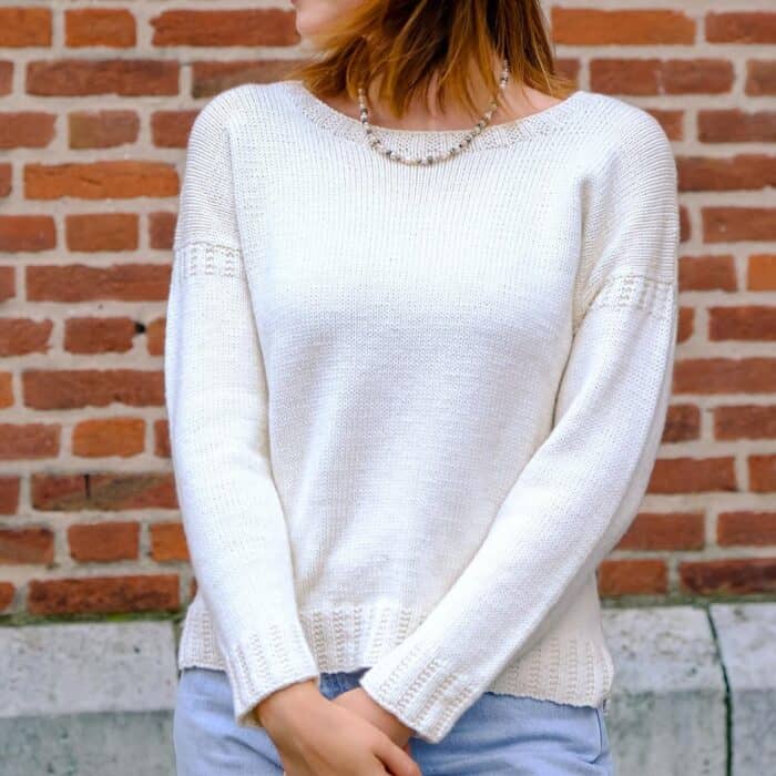 Strickset mit Anleitung und Wolle für Pullover "Merry" – Bild 2