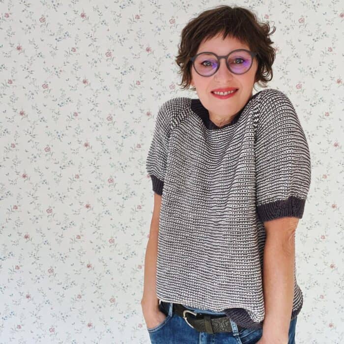 Strickanleitung für Kurzarm-Pullover "Piilo" – Bild 1