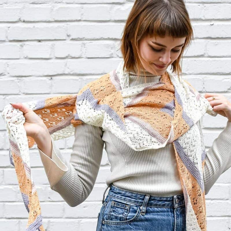 Wollke Markenwolle für den Elfi-Schal, handgestrickt, Damenmode, Häkeln, Stricken, Wollke-Shop.