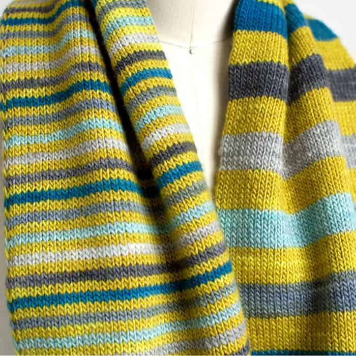 Strickset mit handgefärbter Wolle für Schal & Loop "Fino Minis" – Bild 18