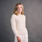 Strickset KINDERPULLOVER MINI POMPOM mit Garn und Anleitung – Bild 5