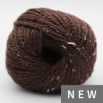 BC Hamelton Tweed 1 GOTS in Dunkelbraun, nachhaltiges Garn für Stricken und Häkeln.
