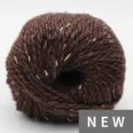 BC Hamelton Tweed 2 GOTS, dunkle braune Wolle für Stricken und Häkeln. Hochwertiges GOTS-zertifiz.