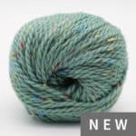 BC Hamelton Tweed 2 GOTS in Lindgrün, weiche Wolle für Stricken und Häkeln.