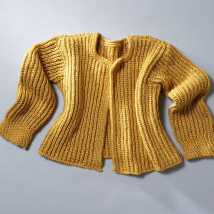 Gehäkelte Jacke "Kabocha" aus weicher Wolle, perfekt für den Frühling und Herbst. Handarbeit, str.