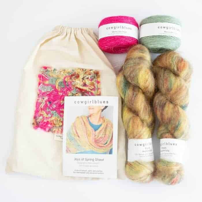 Strickset für Schultertuch "Joys of Spring" – Bild 4