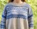 Norwegerpullover Marius mit klassischem Colorwork in Naturweiß und Blau