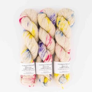 Merino Linen Farbverlauf handgefärbt - Cowgirl Blues