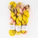 Merino Linen Farbverlauf handgefärbt Big Yellow Taxi - Cowgirl Blues