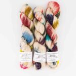 Merino Linen Farbverlauf handgefärbt Cape Carnival - Cowgirl Blues