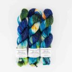 Merino Linen Farbverlauf handgefärbt Fast Cars - Cowgirl Blues