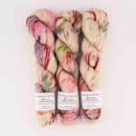 Merino Linen Farbverlauf handgefärbt Happy Days - Cowgirl Blues