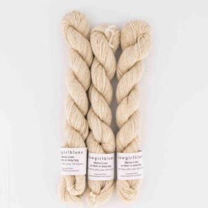 Merino Linen solid handgefärbt - Cowgirl Blues