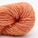 Merino Linen solid handgefärbt Carrot Juice - Cowgirl Blues