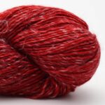 Merino Linen solid handgefärbt Chilli Pepper - Cowgirl Blues