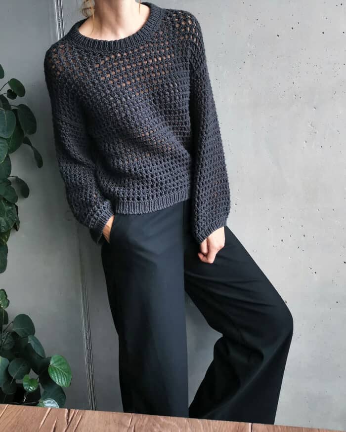 Strickset für Pullover "Mesh" mit Garn (und Anleitung auf Ravelry) – Bild 8