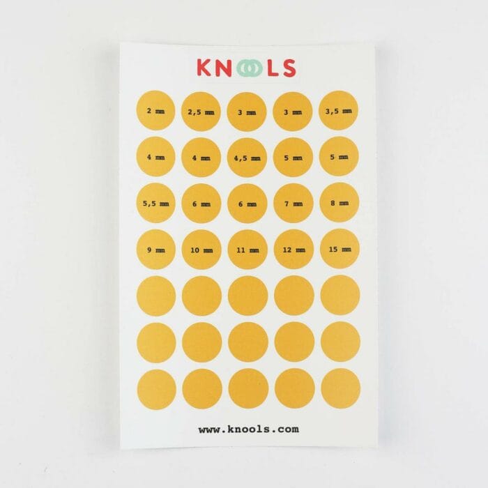 Needle Size Sticker - Knools