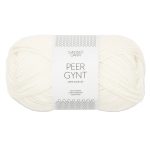 Sandnes Garn Peer Gynt in col. 1001 true white für Stricken und Häkeln.