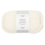 Sandnes Garn Peer Gynt Garn in Weiß, perfekt zum Stricken und Häkeln.