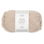 Sandnes Garn Peer Gynt Wolle in Marzipan-Farbe für Stricken und Häkeln.
